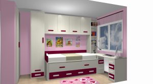 Proyecto 3D dormitorio juvenil