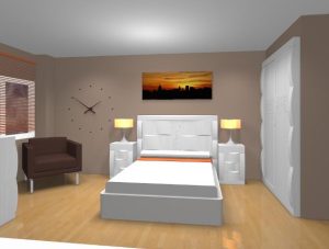 Proyecto 3D dormitorio matrimonio