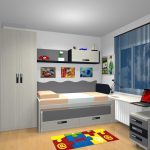 Proyecto 3D dormitorio juvenil