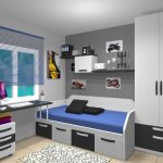 Proyecto 3D dormitorio juvenil