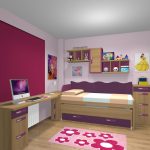 Proyecto 3D dormitorio juvenil