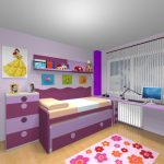 Proyecto 3D dormitorio juvenil